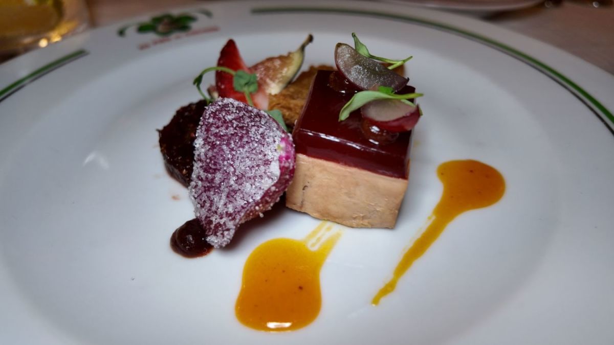 Foie gras en Au Pied de Cochon.