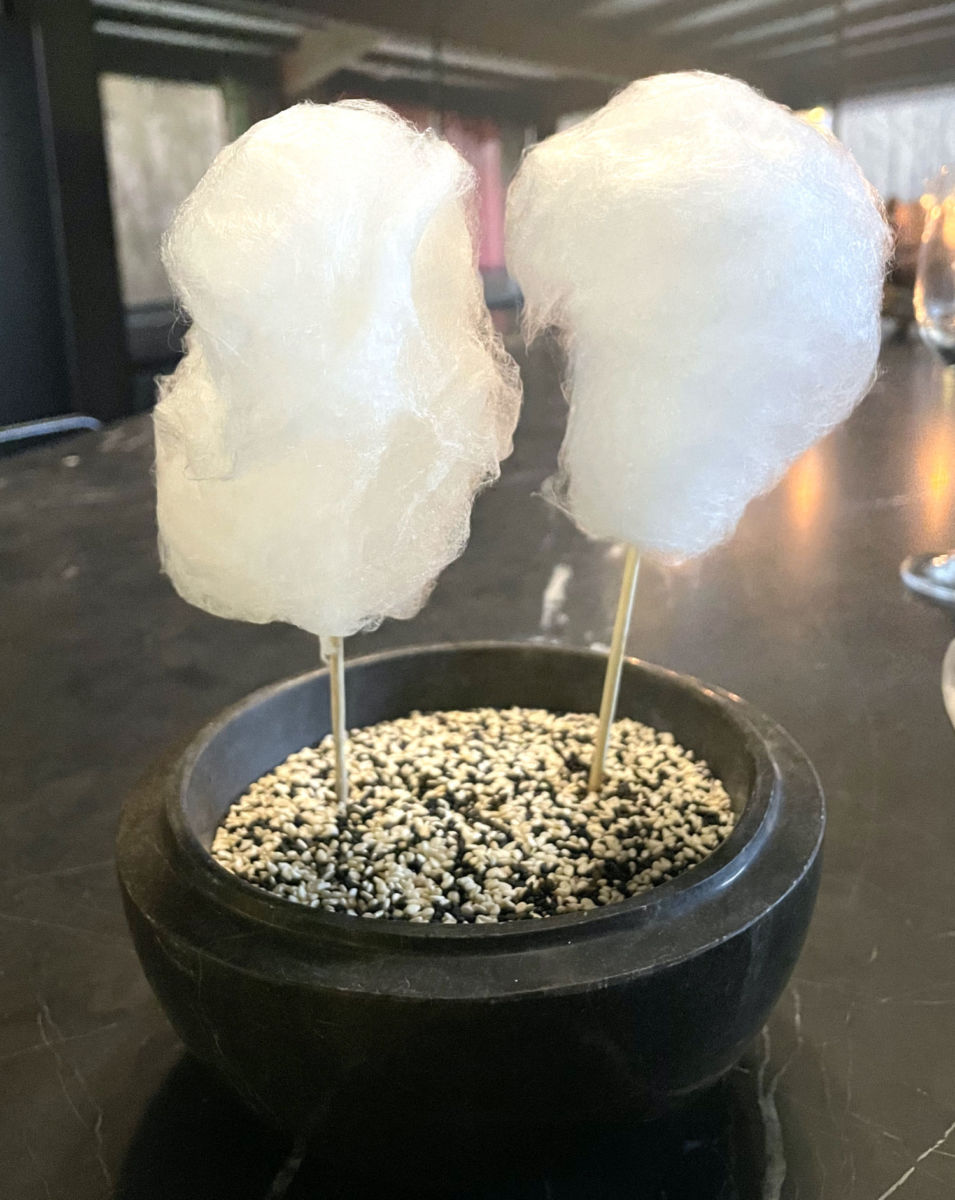 Algodón de azúcar con menta