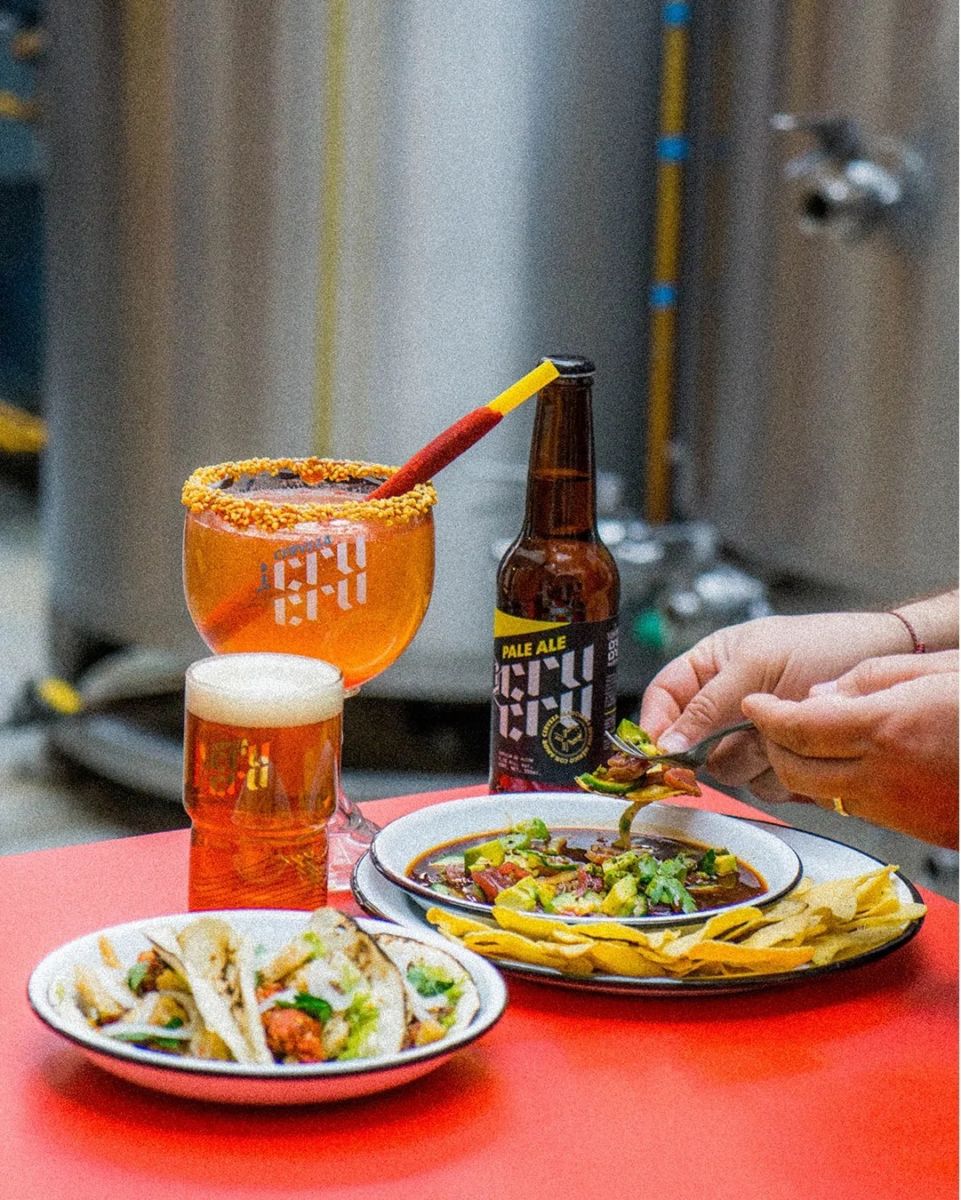 Menú de la Cervecería Cru Cru Brew