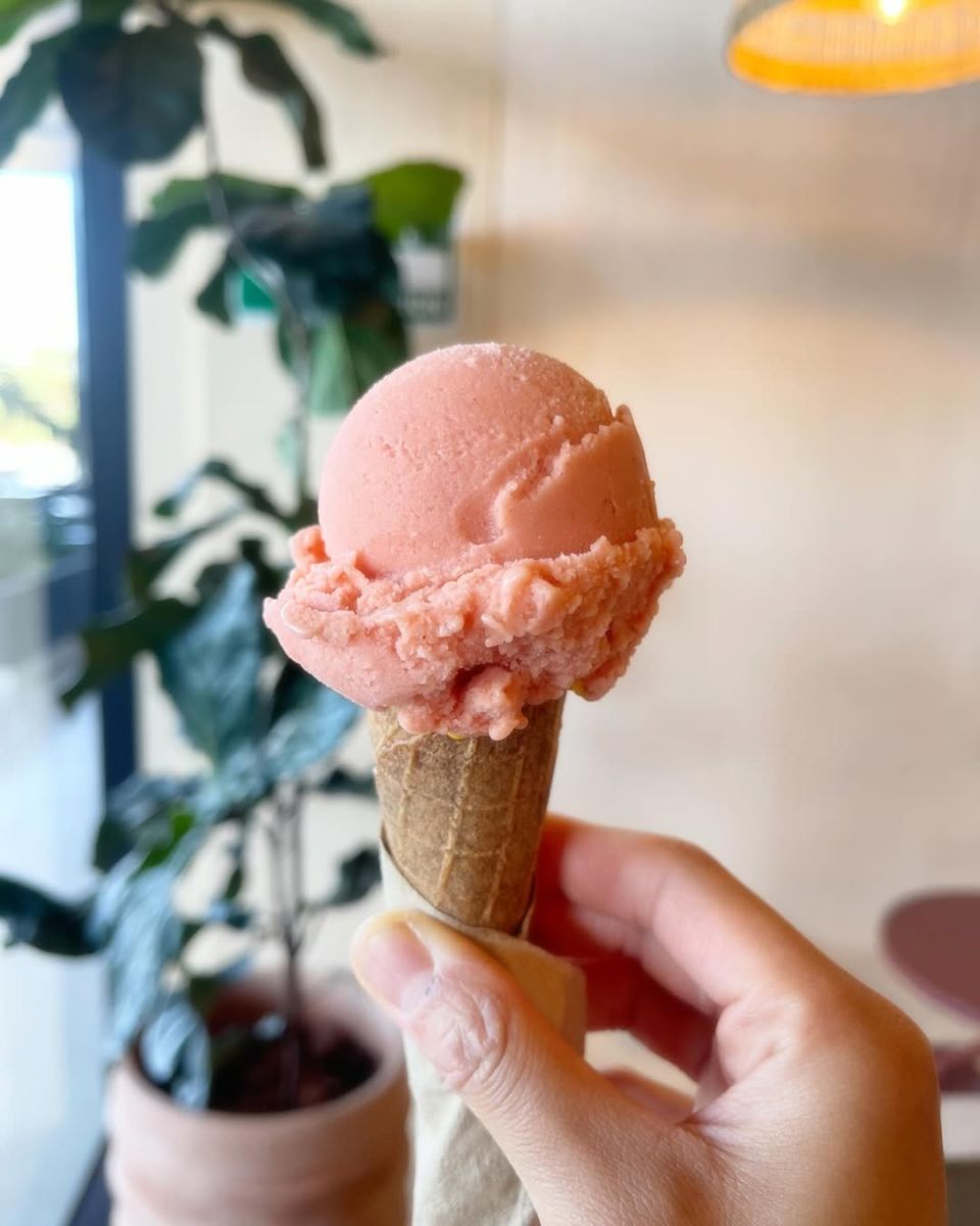 Sorbete de sandía con fresa