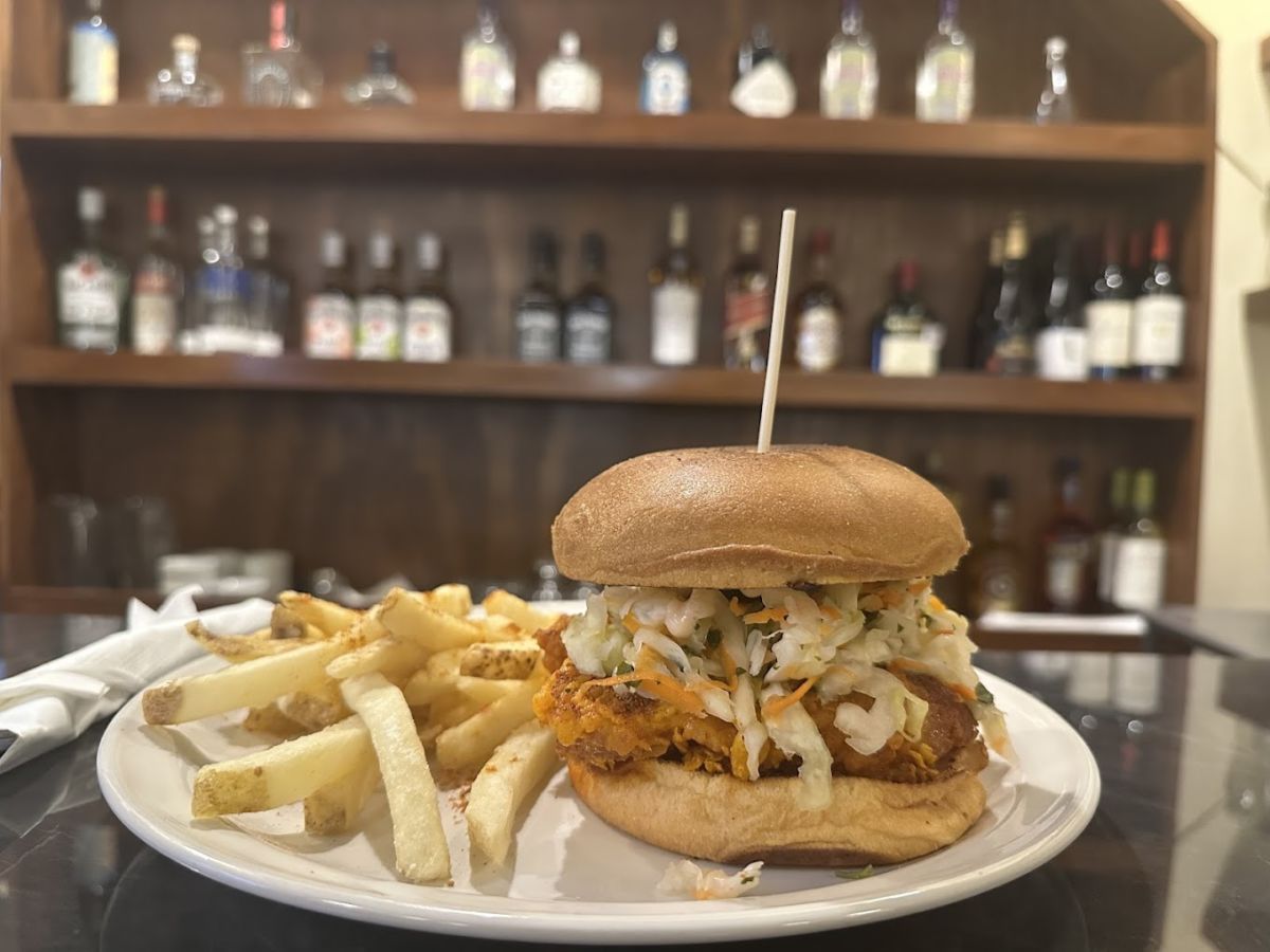 Hamburguesa de pollo frito