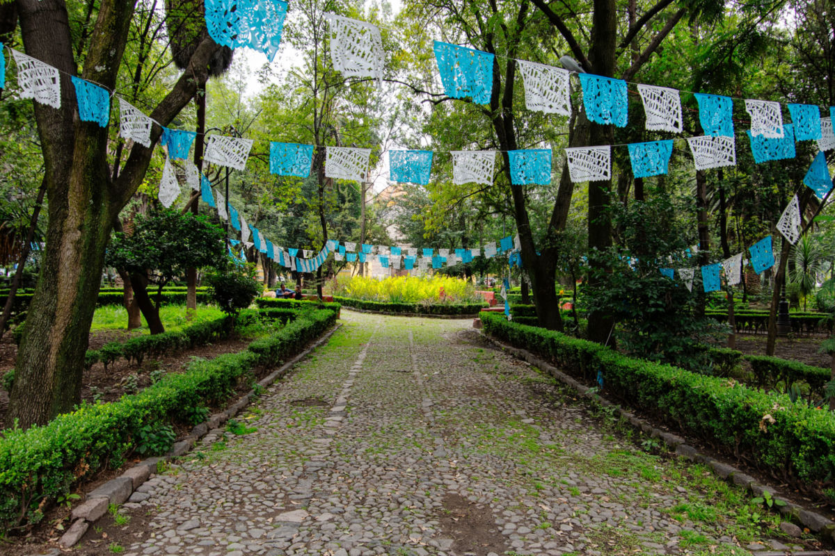 Plaza de la Conchita en Coyoacán 