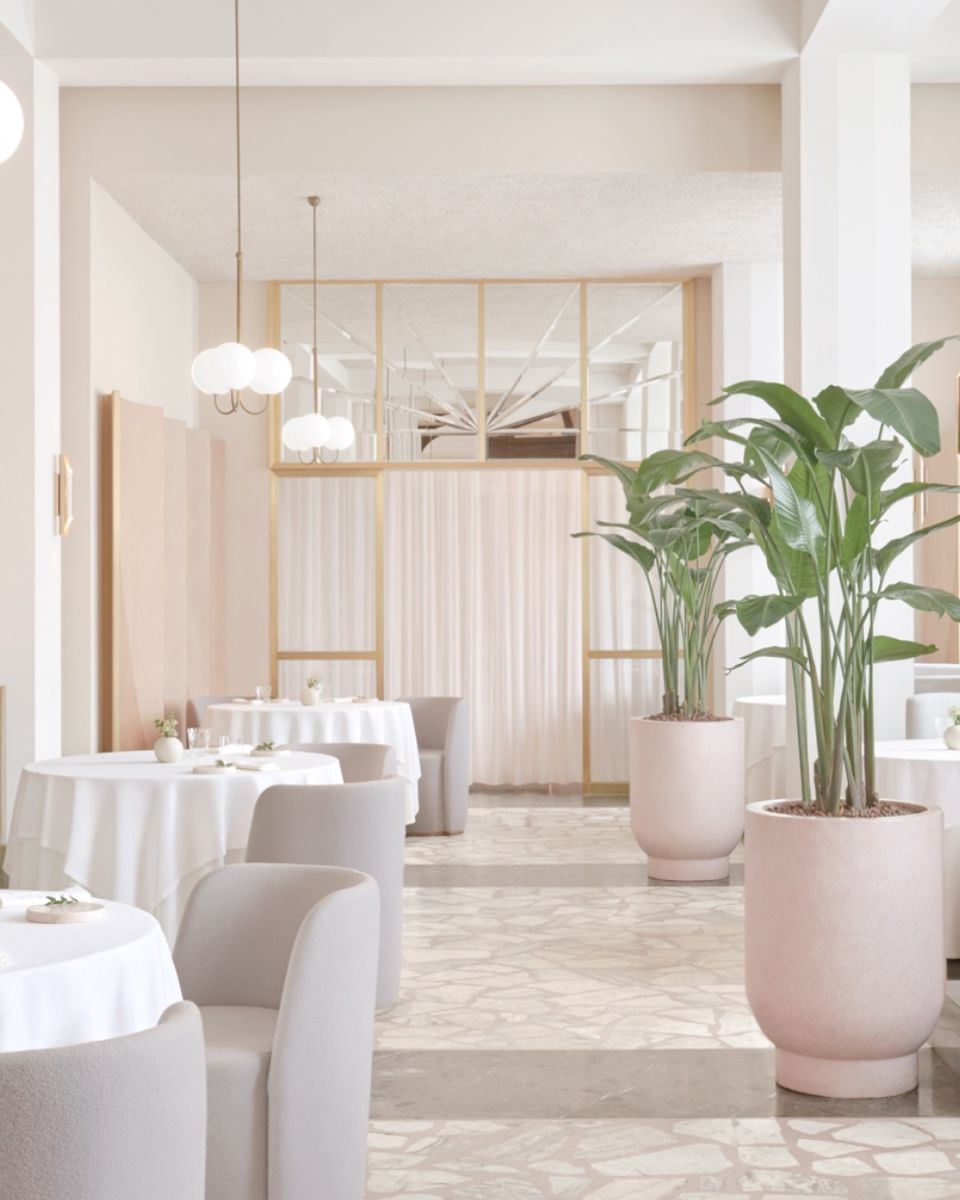 Odette restaurante dentro de la Galería Nacional de Singapur.