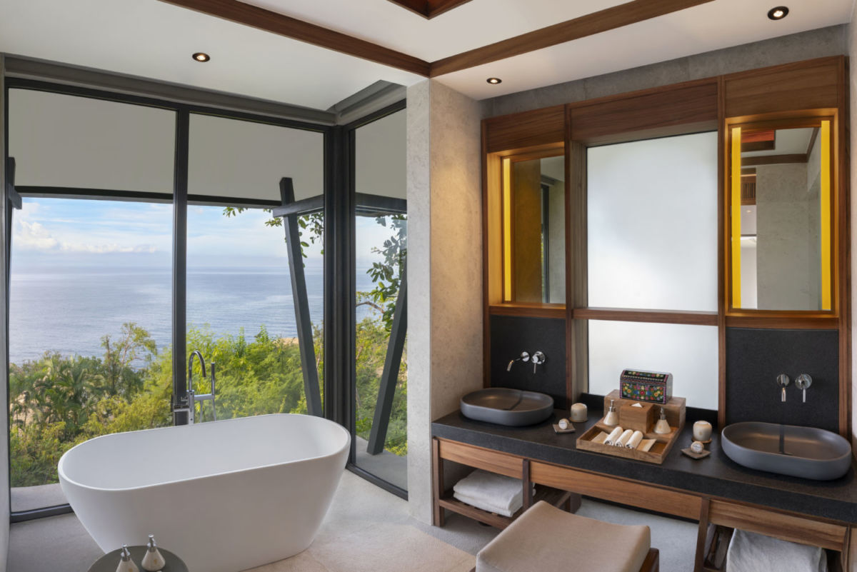 Baños amplios en el Hotel Banyan Tree Cabo Marqués