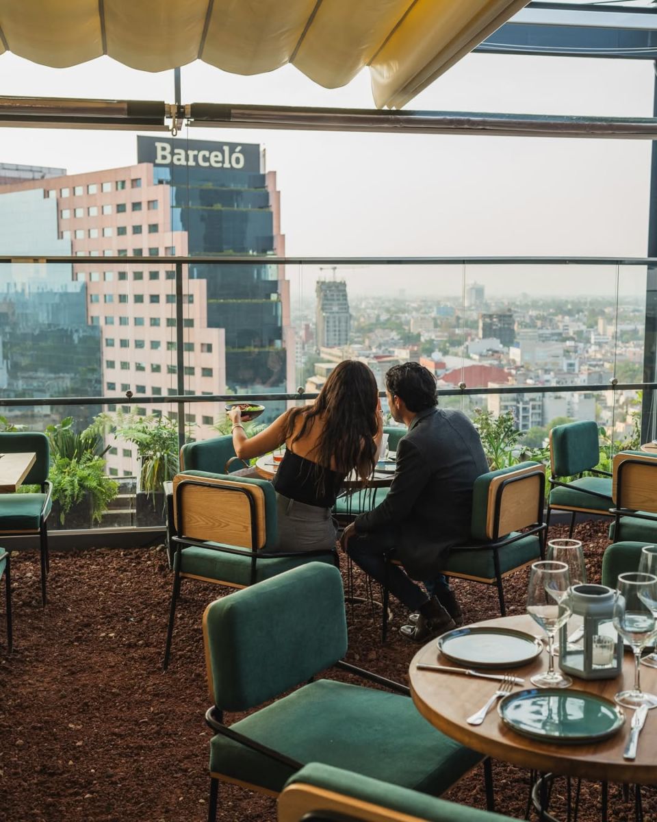 terraza en el Centro Histórico de la CDMX 