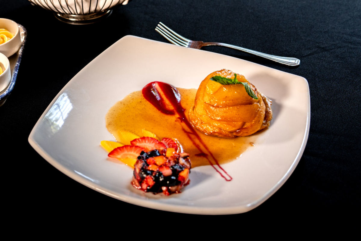 Tarta tatin en Hacienda de los Morales