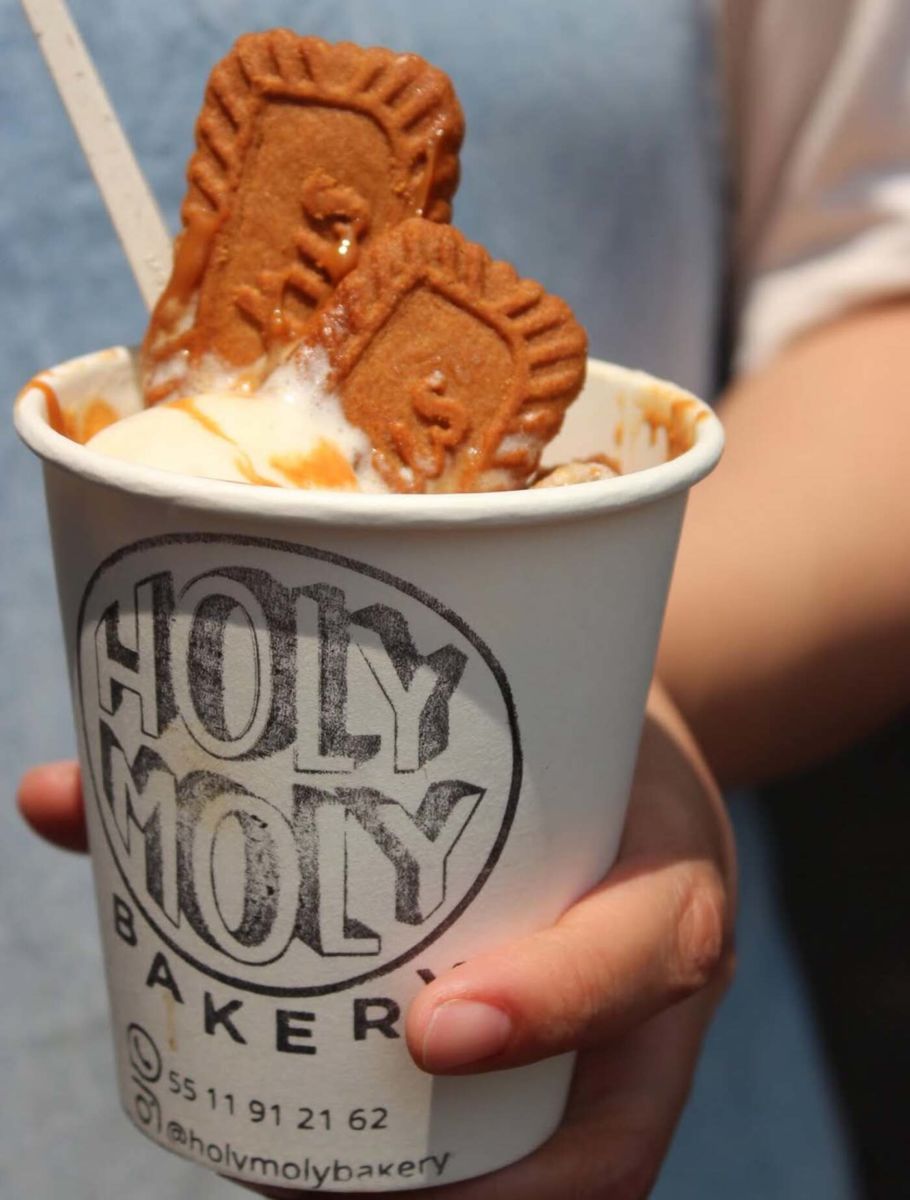 Helado con galletas lotus, Holy Moly Bakery .
