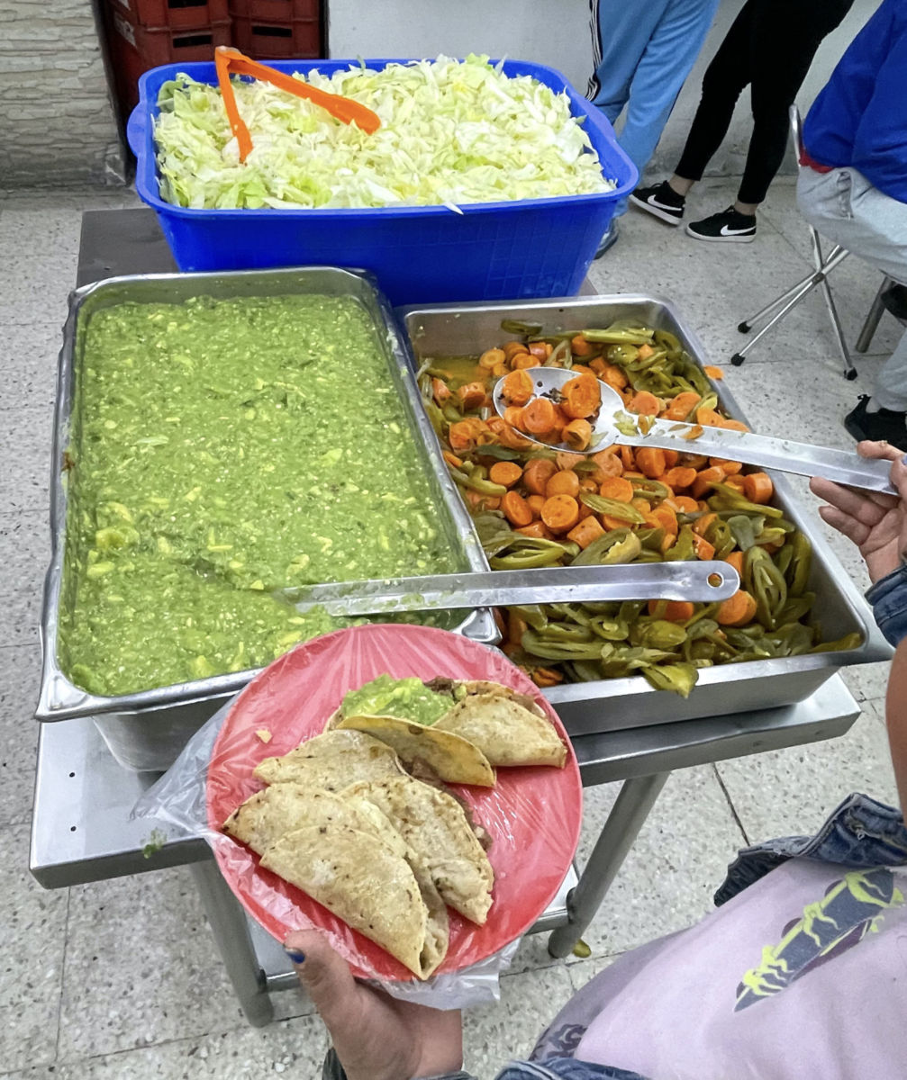 Tacos de canasta en la calle Madero