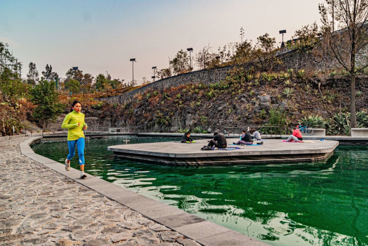 Era una antigua planta de asfalto y hoy es un moderno parque en Coyoacán ideal para ir estas vacaciones