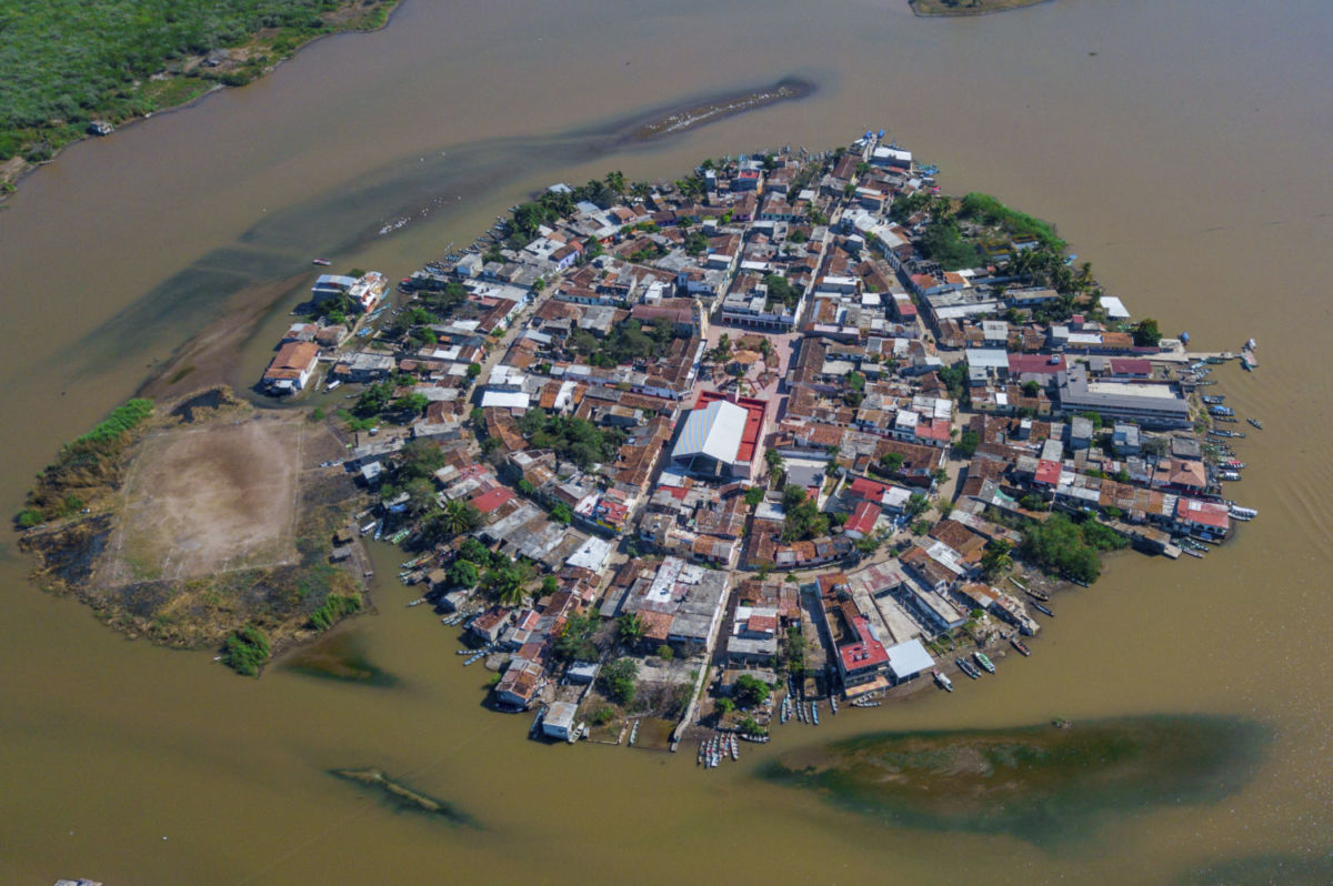 Vista aérea de Mexcaltitán