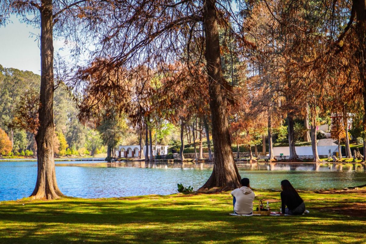 parte del lago en la ex-hacienda de chautla puebla