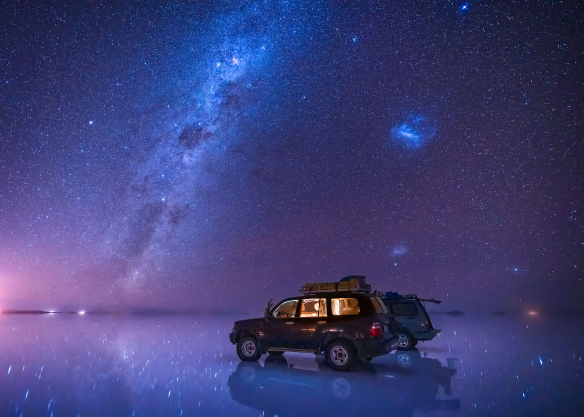 Noches con estrellas en el Salar de Uyuni. 
