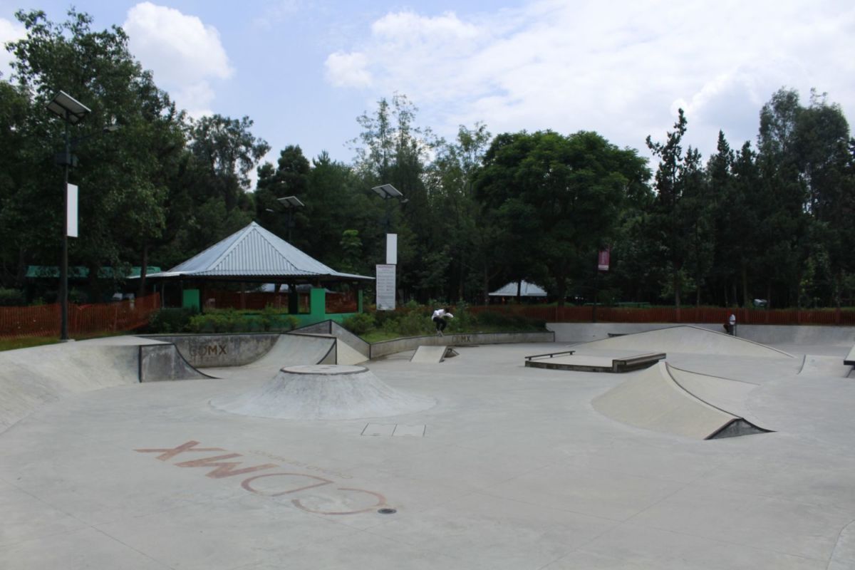 Pista de skate en el Zoológico de los Coyotes en Coyoacán