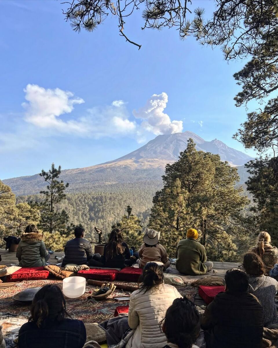 hospedaje frente al volcán Popocatépetl 