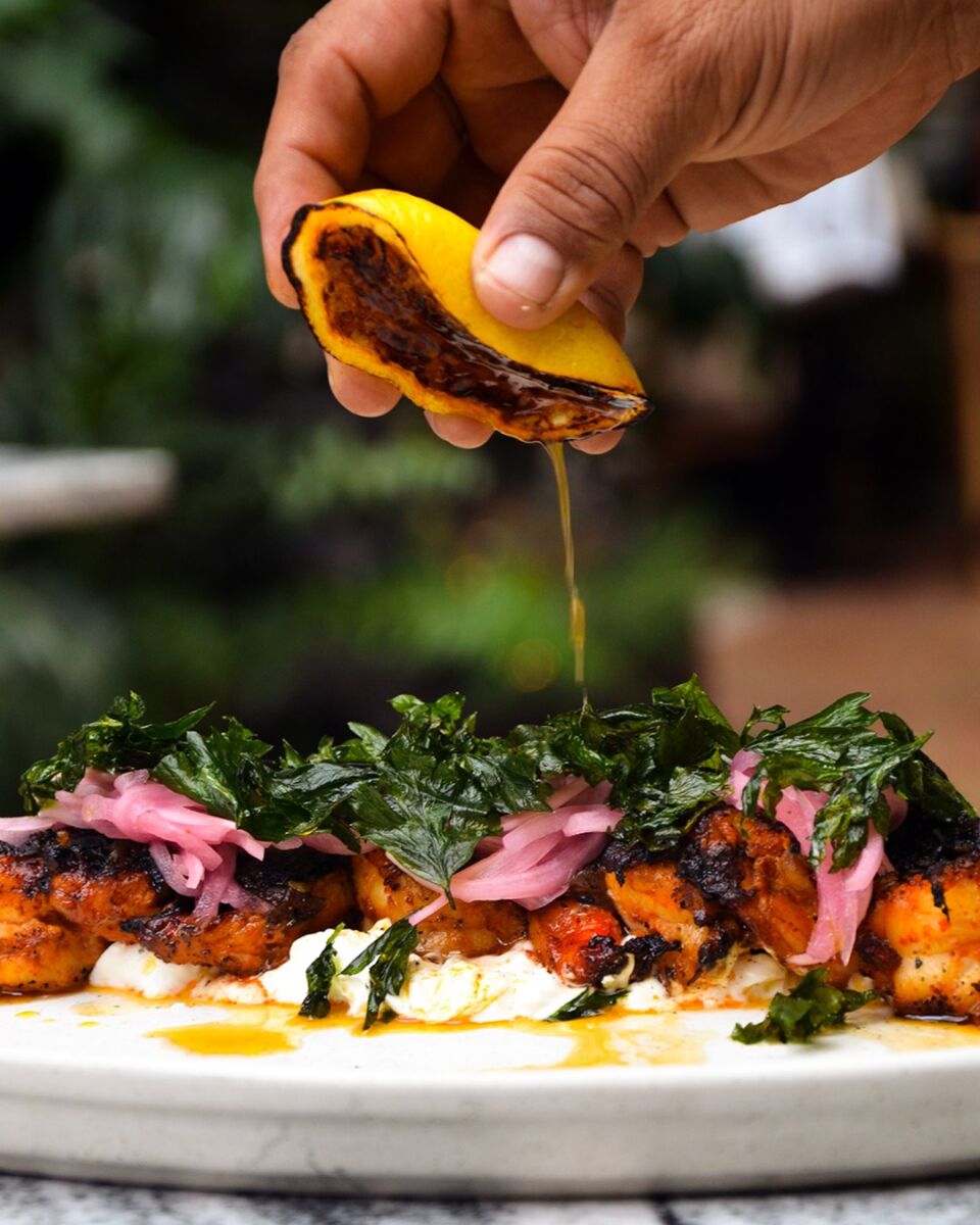 jardín horacio kebab de camarón