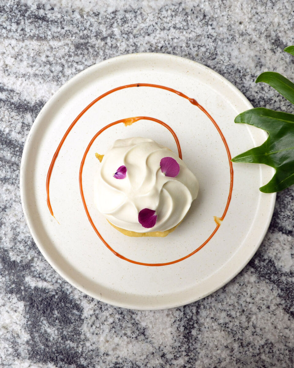 Tarta de piña ahumada jardín horacio