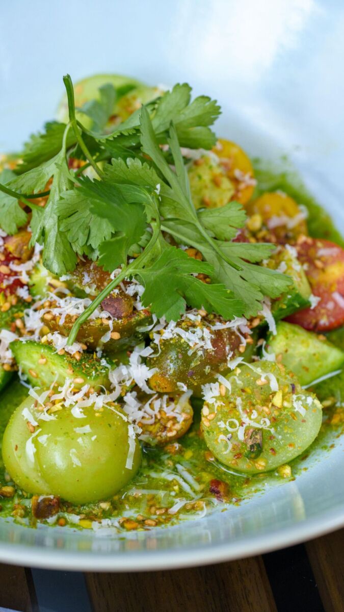 Ensalada de uva y pepino momiji