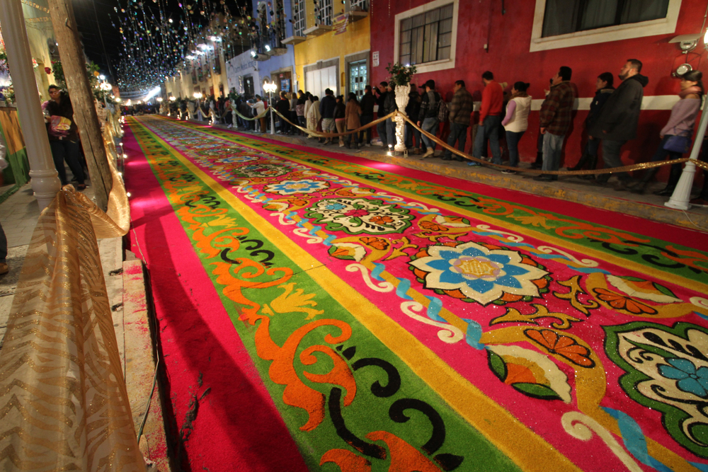 tapetes florales huamantla