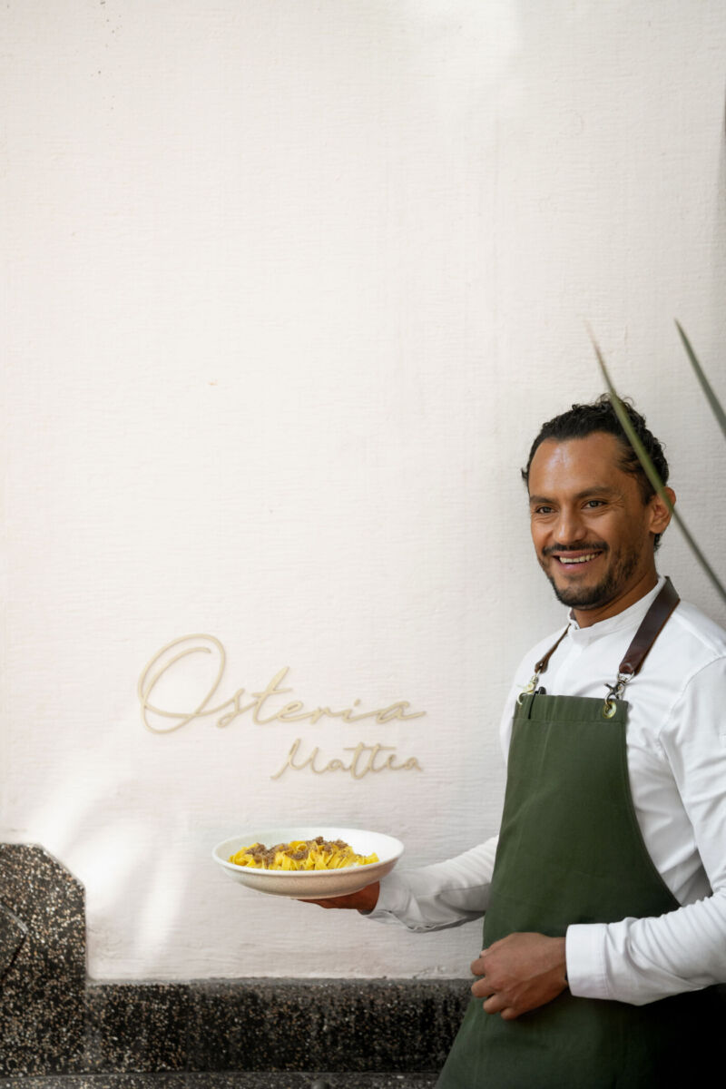 El chef Axel Vázquez lidera el restaurante Osteria Mattea 