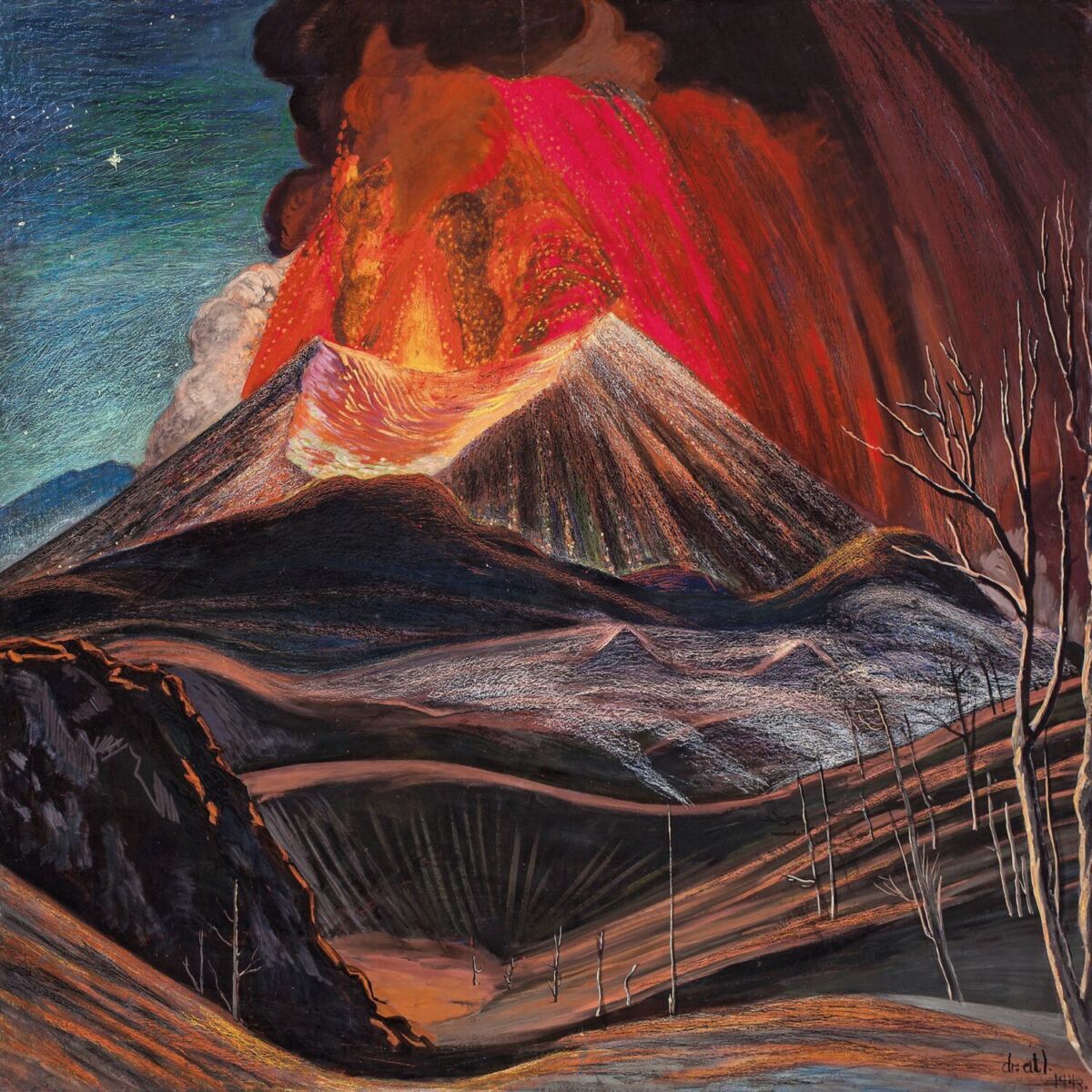 'Erupción del Paricutin', 1943, Gerardo Murillo 'Dr. Atl'