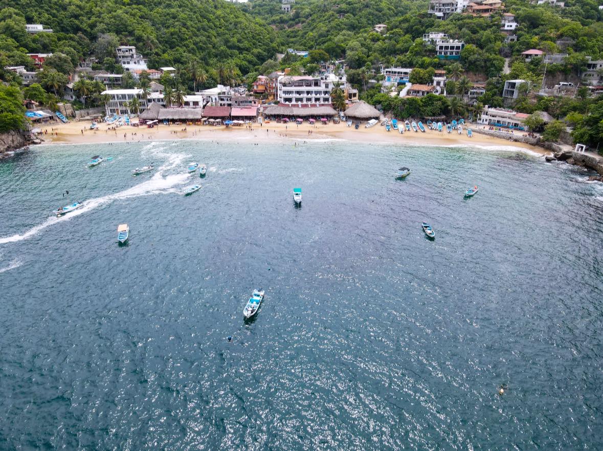 Vista aérea de la Playa Panteón