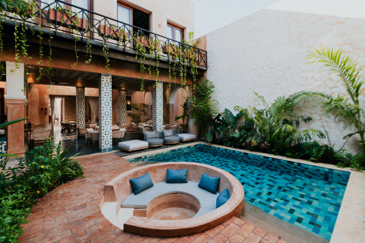 El Hotel Cigno se ubica en el corazón de Mérida en una casona del siglo XIX 