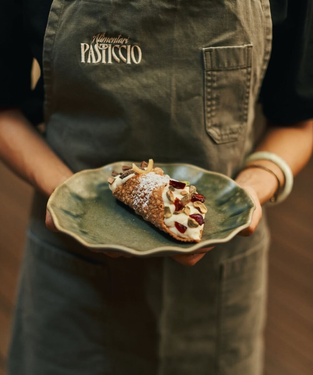 Cannolo con pistache siciliano