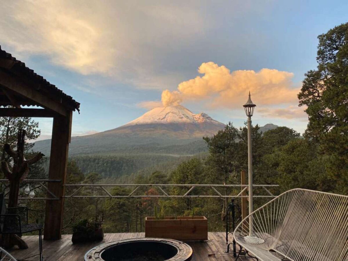cabañas en puebla con vista al popocatépetl