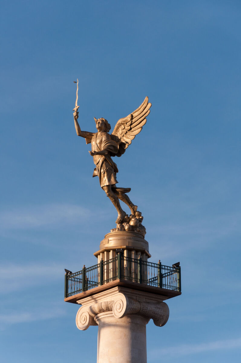Ángel de la Libertad en el centro de Chihuahua