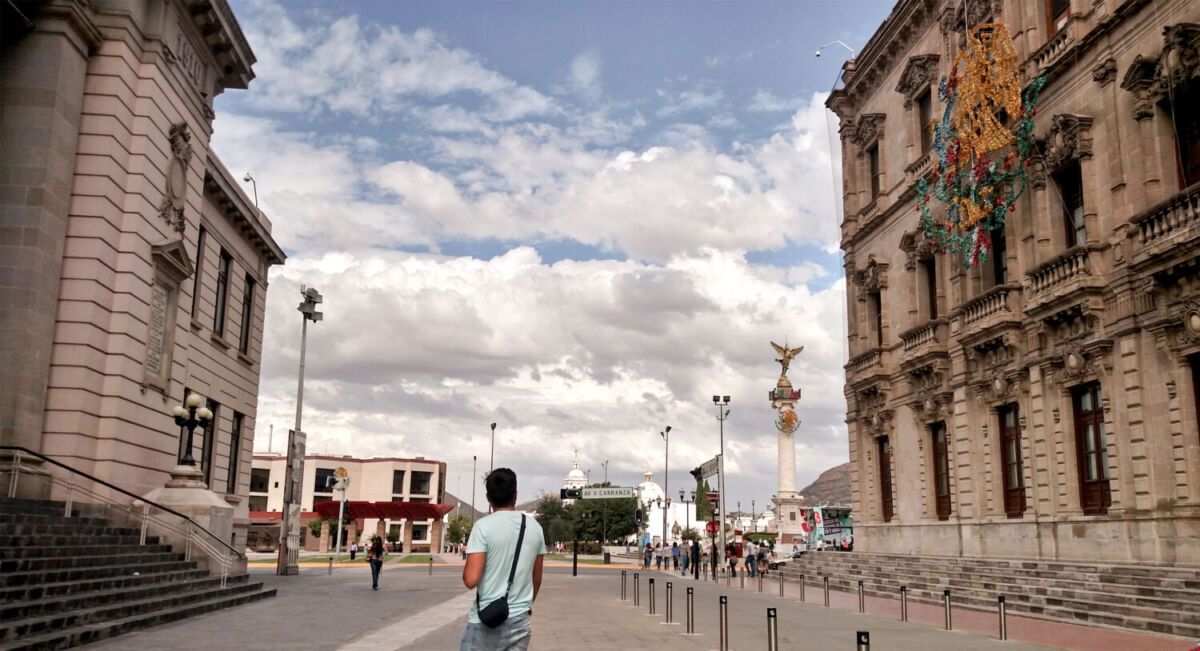 Ángel de la Libertad en la Plaza Mayor de Chihuahua 