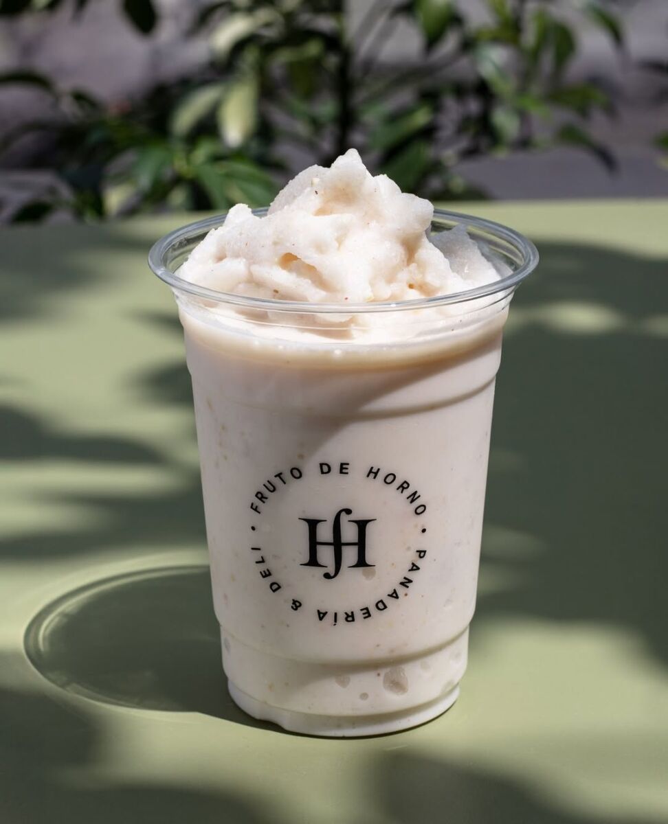 Frappé de mazapán fruto de horno
