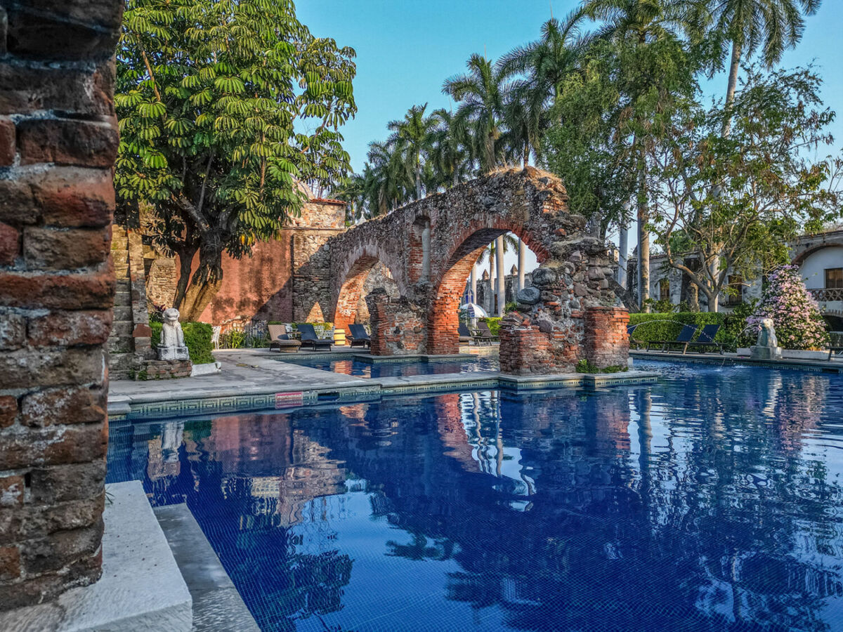 Alberca al aire libre hacienda vista hermosa morelos