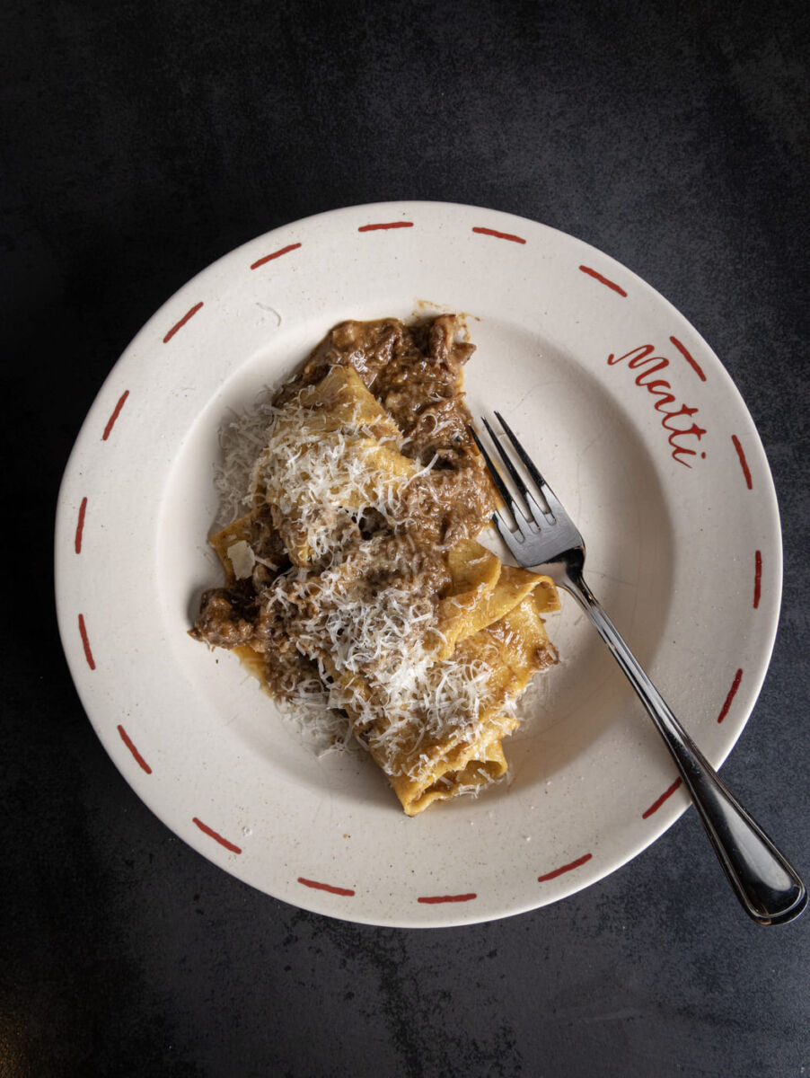 papardelle del menú degustación de matti osteria