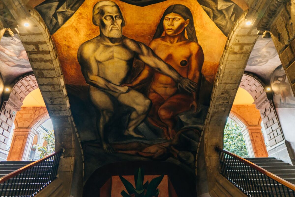 Mural 'Cortés y la Malinche' de José Clemente Orozco 