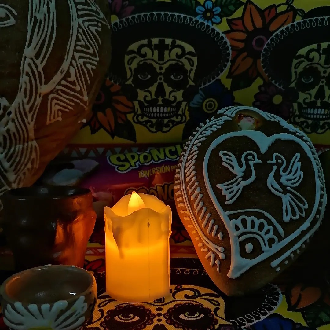 decoración de pan de muerto de mitla