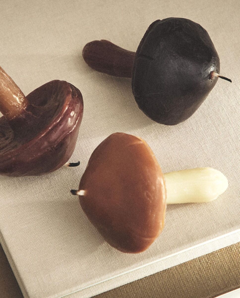 Zara lanzó una colección de velas aromáticas en forma de setas 