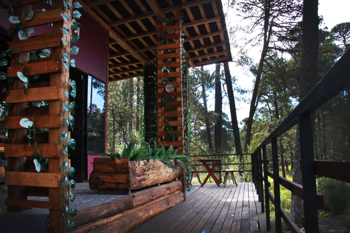 cabañas con chimenea en Villa Ecoturística La Venta entre los volcanes