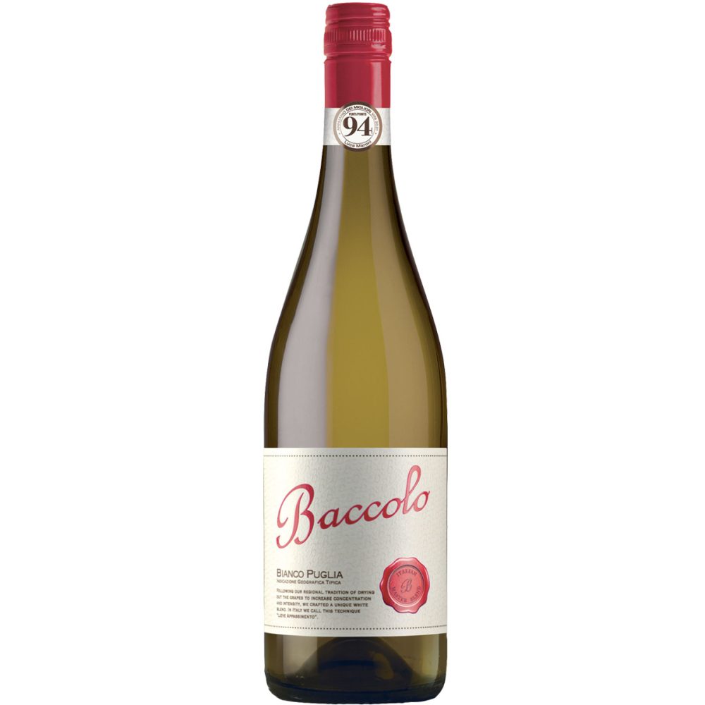 Baccolo Bianco es un vino italiano de la región de Puglia 