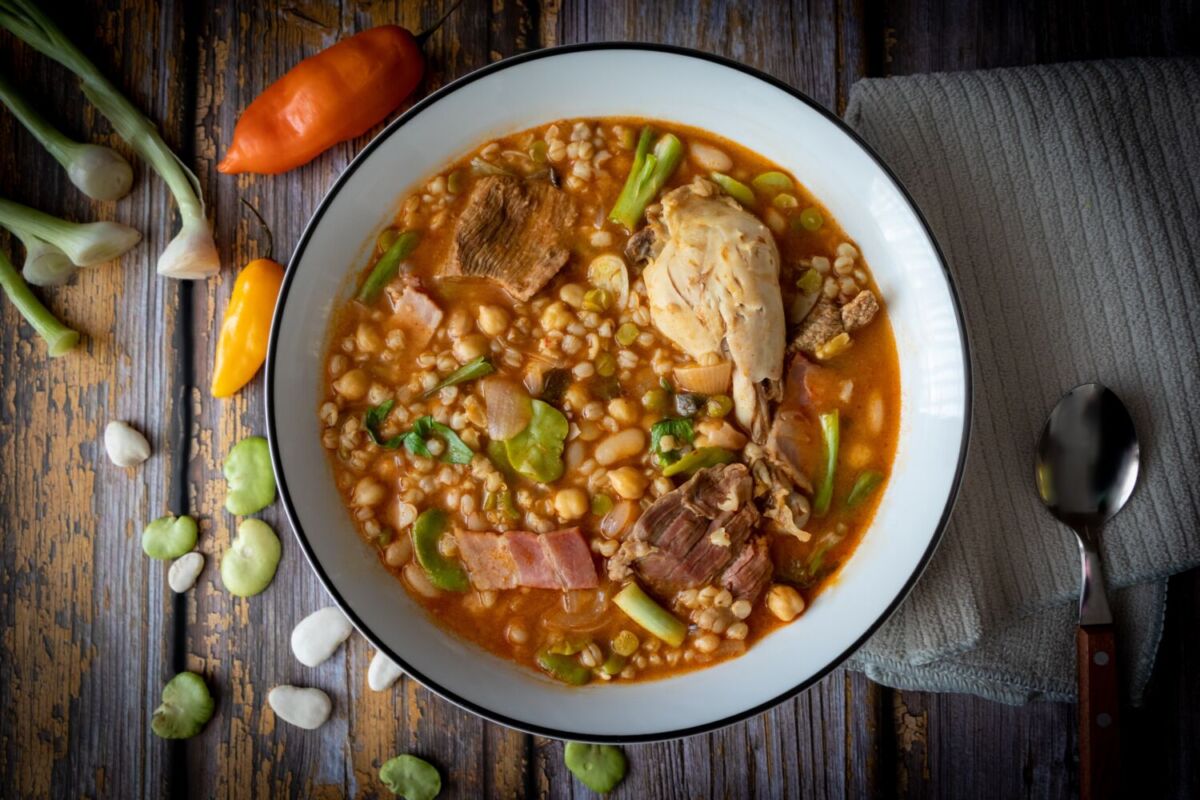 Sopa Shambar, plato típico de la cocina trujillana
