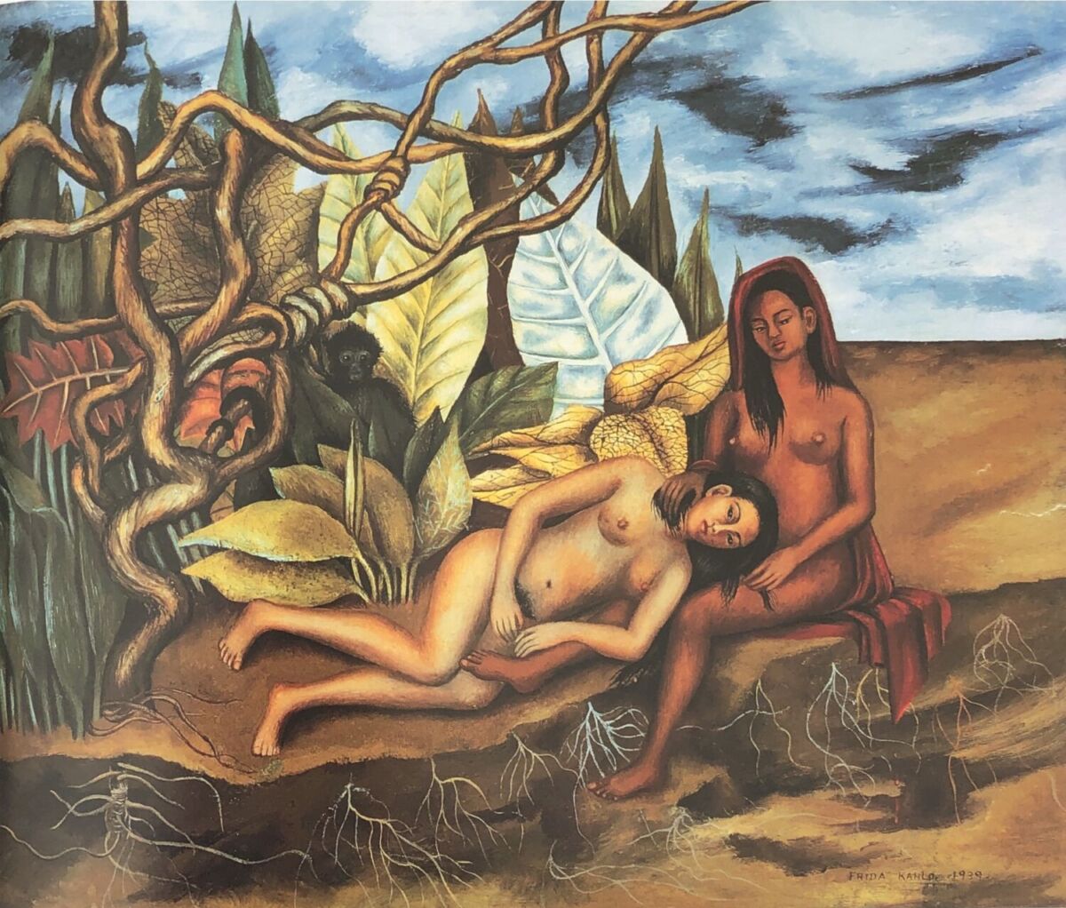 Frida Kahlo pintó ‘Dos Desnudos en el Bosque’ en 1939 y se lo regaló a Dolores del Río