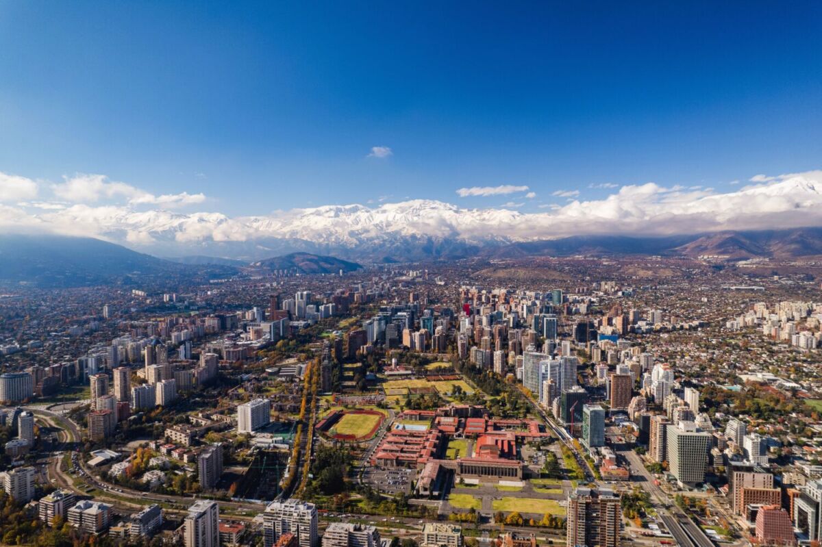 Vista panorámica de Santiago de Chile 