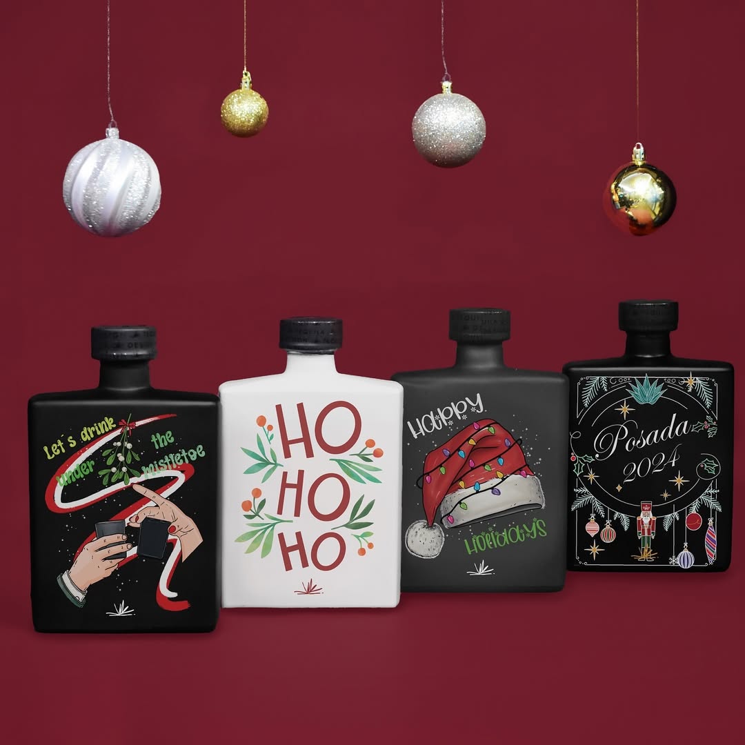 botellas de edición especial para regalar en navidad, tequila design