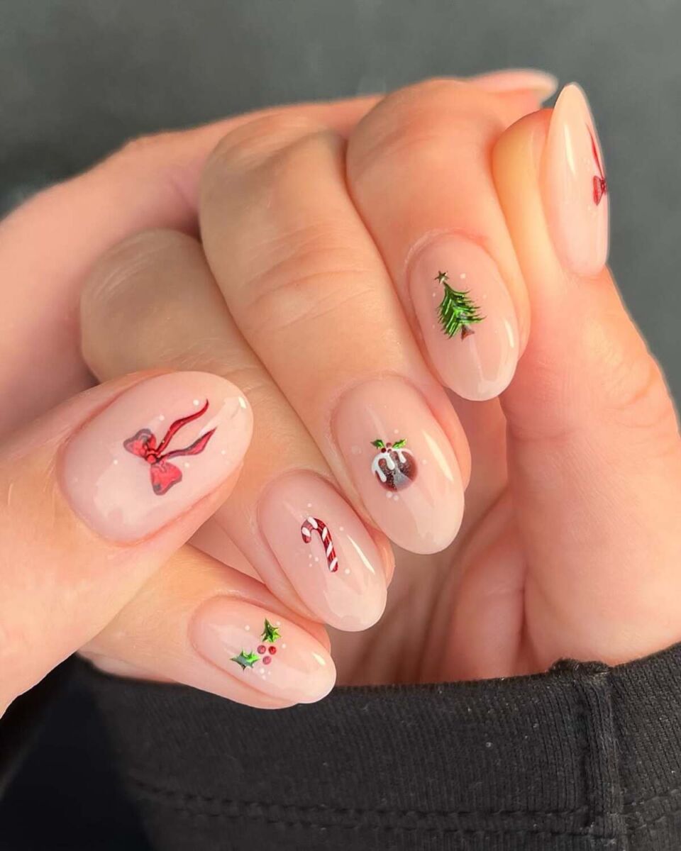 Diseños de uñas navideñas 