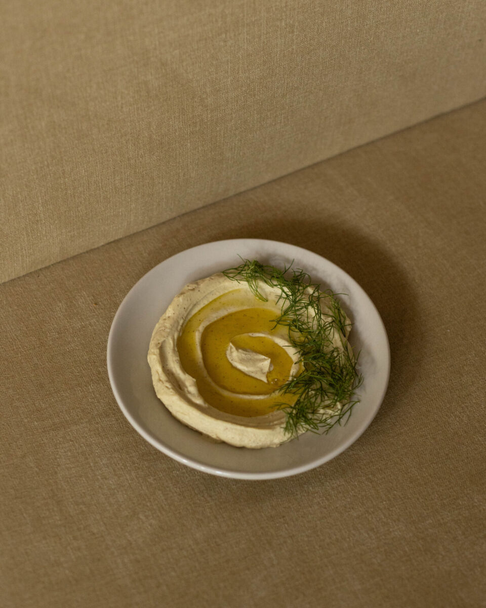 Hummus de haba verde