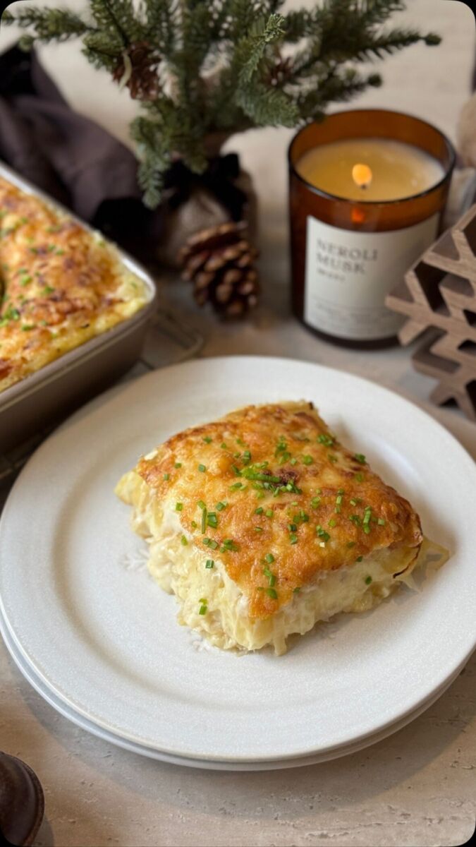 Gratin de papa con bacalao