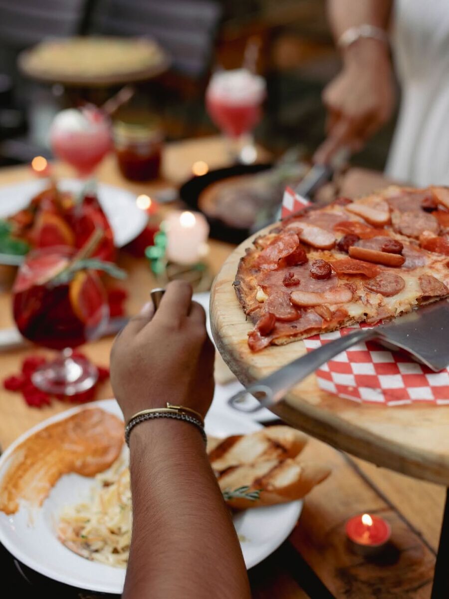 En este restaurante todas las pizzas están hechas al horno 