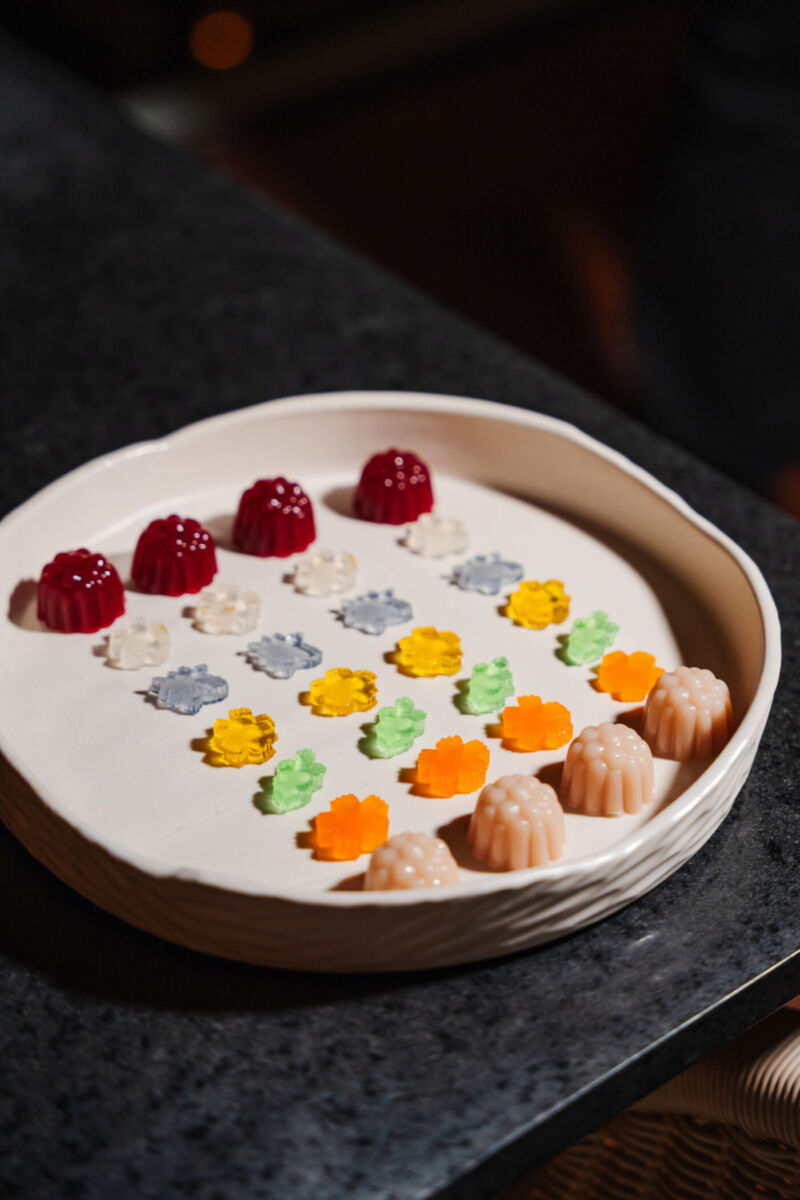 gemas, xorbo y fruta en restaurante xaak, hotel xcaret arte