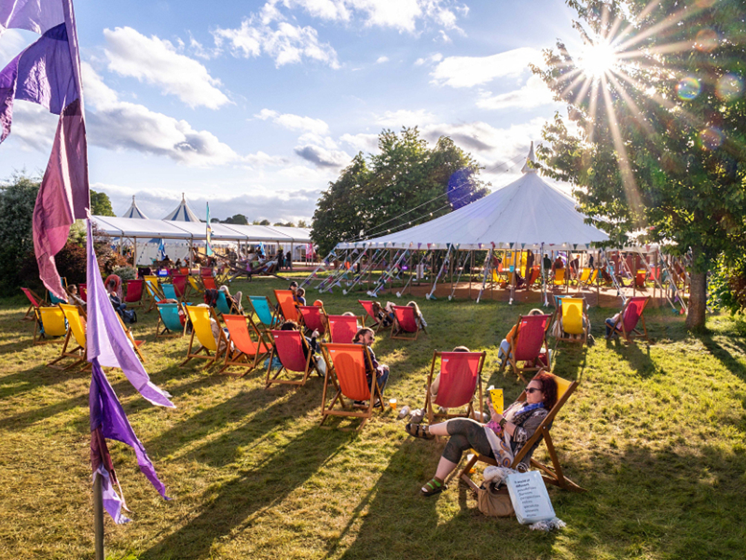 hay festival en la ciudad de los libros hye-on-wye, gales