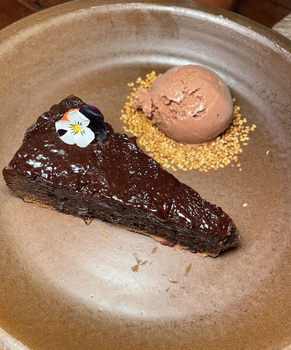 Tarta de chocolate y mole