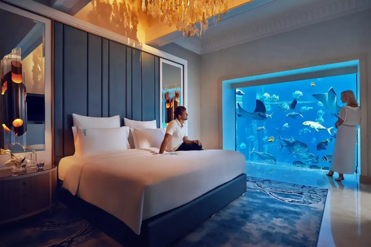 habitaciones de lujo bajo el agua